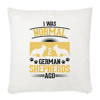 Cadeau de berger allemand - Housse de coussin décorative 45 x 45 cm - blanc nature - Devant