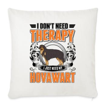 Thérapie Hovawart - Housse de coussin décorative 45 x 45 cm - blanc nature - Devant