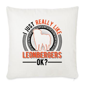 I just like Leonberger - Sofa pillowcase 17,3'' x 17,3'' (45 x 45 cm) - natural white - Front