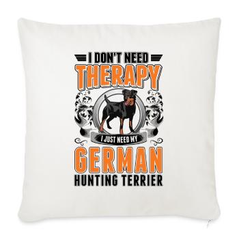 German Hunting Terrier Therapy - Sofa pillowcase 17,3'' x 17,3'' (45 x 45 cm) - natural white - Front