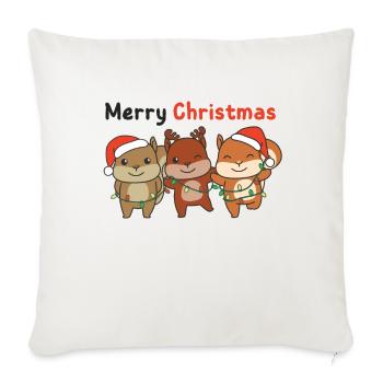 Squirrel, Christmas, Winter, Animals, Squirrel - Sofa pillowcase 17,3'' x 17,3'' (45 x 45 cm) - natural white - Front