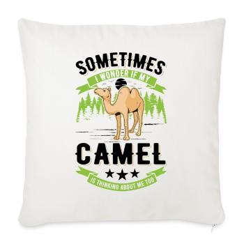 Camel Gift Dromedary Camel Large Camel - Sofa pillowcase 17,3'' x 17,3'' (45 x 45 cm) - natural white - Front