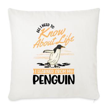 Penguin Gift Penguin - Sofa pillowcase 17,3'' x 17,3'' (45 x 45 cm) - natural white - Front