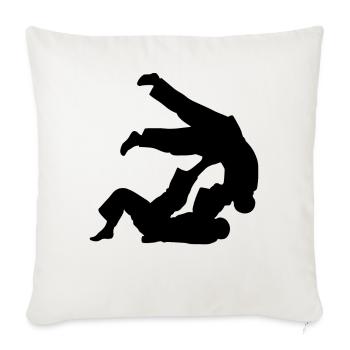 Brazilian Jiu-Jitsu BJJ - Sofa pillowcase 17,3'' x 17,3'' (45 x 45 cm) - natural white - Front