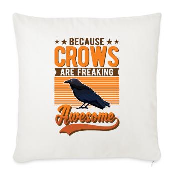 Because Crows are freaking awesome Crow - Sofa pillowcase 17,3'' x 17,3'' (45 x 45 cm) - natural white - Front