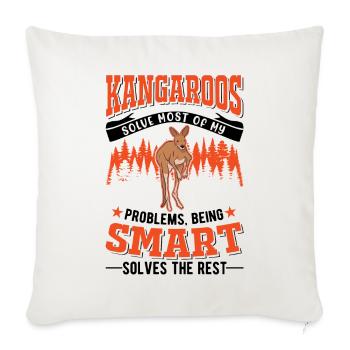Kangaroo Australia Kangaroo - Sofa pillowcase 17,3'' x 17,3'' (45 x 45 cm) - natural white - Front