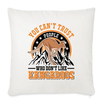 Kangourou Australie Kangourou australien - Housse de coussin décorative 45 x 45 cm - blanc nature - Devant