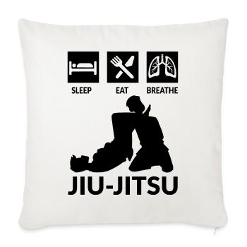 Jiu-Jitsu Brésilien - Housse de coussin décorative 45 x 45 cm - blanc nature - Devant