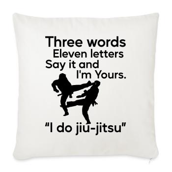 Je fais du Jiu-Jitsu - Housse de coussin décorative 45 x 45 cm - blanc nature - Devant