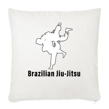 Brazilian Jiu-Jitsu BJJ - Sofa pillowcase 17,3'' x 17,3'' (45 x 45 cm) - natural white - Front