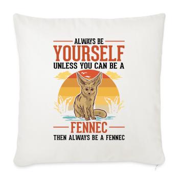 Always be yourses Fennec Desert Fox Fennec - Sofa pillowcase 17,3'' x 17,3'' (45 x 45 cm) - natural white - Front