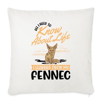 Fennec Gift Desert Fox - Sofa pillowcase 17,3'' x 17,3'' (45 x 45 cm) - natural white - Front