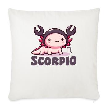 Axolotl as a Scorpio Zodiac Sign - Sofa pillowcase 17,3'' x 17,3'' (45 x 45 cm) - natural white - Front