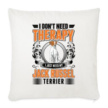 Jack Russell Terrier Therapy - Sofa pillowcase 17,3'' x 17,3'' (45 x 45 cm) - natural white - Front
