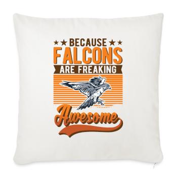 Falcon Gift, Falcon Breeding, Falcon Breeder, Falconer - Sofa pillowcase 17,3'' x 17,3'' (45 x 45 cm) - natural white - Front
