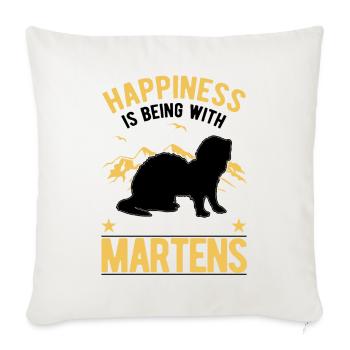 Marten Chance Vison Blaireau Tre des pins - Housse de coussin décorative 45 x 45 cm - blanc nature - Devant