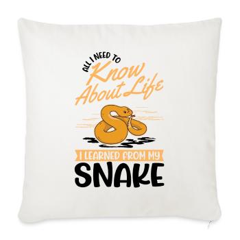 Propriétaire de serpent Snake Lover - Housse de coussin décorative 45 x 45 cm - blanc nature - Devant