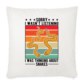 Snakes Owner Corn Snake Snake - Sofa pillowcase 17,3'' x 17,3'' (45 x 45 cm) - natural white - Front