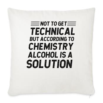 Not to get technical but according to chemistry - Sofakissenbezug 45 x 45 cm - Naturweiß  - Vorne