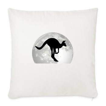 Kangaroo, Moon, Australia, Kangaroo - Sofa pillowcase 17,3'' x 17,3'' (45 x 45 cm) - natural white - Front