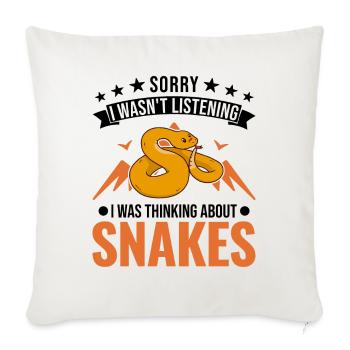 Snake Owner Corn Snake Snake - Sofa pillowcase 17,3'' x 17,3'' (45 x 45 cm) - natural white - Front