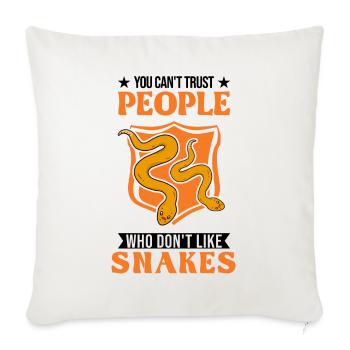 Snake Owner Corn Snake Snake - Sofa pillowcase 17,3'' x 17,3'' (45 x 45 cm) - natural white - Front