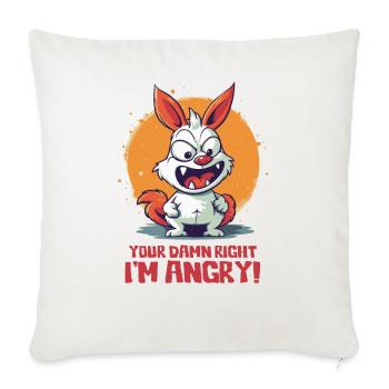 Damn right, I'm angry: Squirrel - Sofa pillowcase 17,3'' x 17,3'' (45 x 45 cm) - natural white - Front