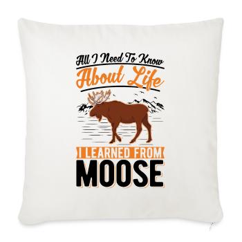 Moose Gift Moose Antlers Scandinavia - Sofa pillowcase 17,3'' x 17,3'' (45 x 45 cm) - natural white - Front