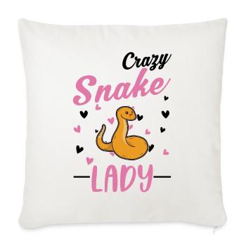 Crazy Snakes Woman - Sofa pillowcase 17,3'' x 17,3'' (45 x 45 cm) - natural white - Front