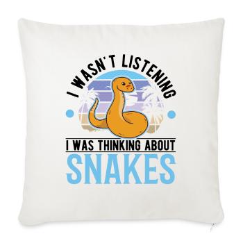 Snake Owners Snake Lovers - Sofa pillowcase 17,3'' x 17,3'' (45 x 45 cm) - natural white - Front