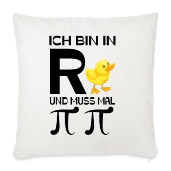 Ich bin in Rente und muss mal Pinkeln - Sofakissenbezug 45 x 45 cm - Naturweiß  - Vorne