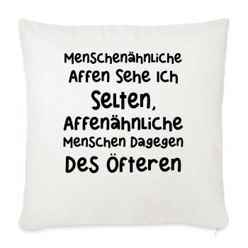 Menschenähnliche Affen Affen Mensch lustig - Sofakissenbezug 45 x 45 cm - Naturweiß  - Vorne