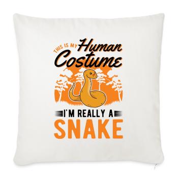 Snake Costume Corn Snake Halloween Snake - Sofa pillowcase 17,3'' x 17,3'' (45 x 45 cm) - natural white - Front