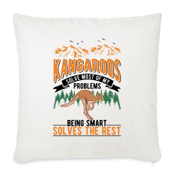 Kangaroo Australia Kangaroo - Sofa pillowcase 17,3'' x 17,3'' (45 x 45 cm) - natural white - Front