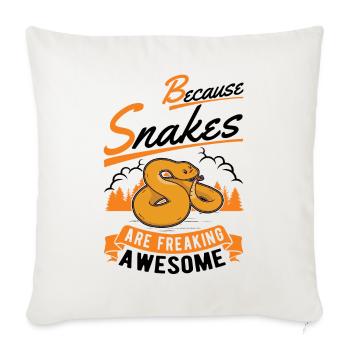 Snake Owners Snake Lovers - Sofa pillowcase 17,3'' x 17,3'' (45 x 45 cm) - natural white - Front