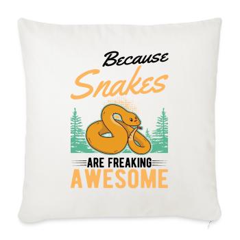 Snake Owners Snake Lovers - Sofa pillowcase 17,3'' x 17,3'' (45 x 45 cm) - natural white - Front