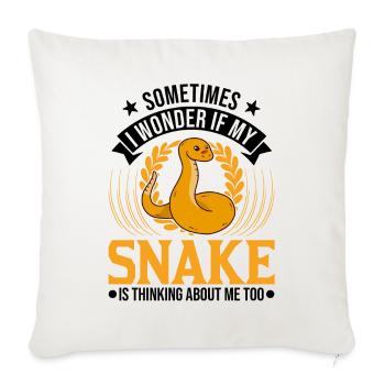 Snake Owner Corn Snake Snake - Sofa pillowcase 17,3'' x 17,3'' (45 x 45 cm) - natural white - Front