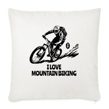 I love mountain biking: Downhill Enduro - Sofa pillowcase 17,3'' x 17,3'' (45 x 45 cm) - natural white - Front