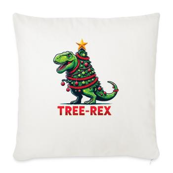 Tree-Rex Funny Dinosaur Pun T-Rex - Sofa pillowcase 17,3'' x 17,3'' (45 x 45 cm) - natural white - Front