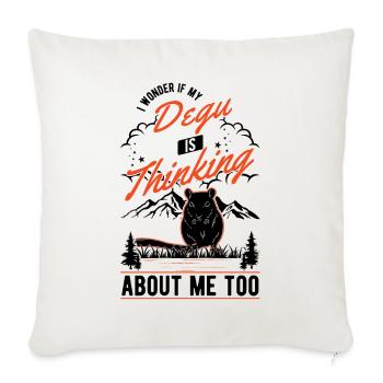 Degu Propriétaire Arbuste Rat Forêt Degu - Housse de coussin décorative 45 x 45 cm - blanc nature - Devant