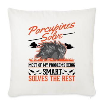 Porcupine Gift Porcupine - Sofa pillowcase 17,3'' x 17,3'' (45 x 45 cm) - natural white - Front