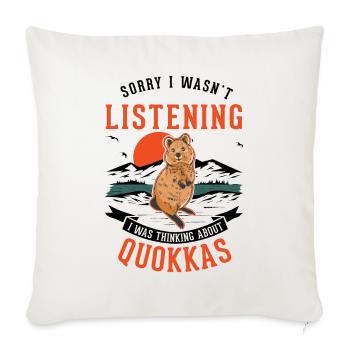 Quokka Gift Kangourou à queue courte - Housse de coussin décorative 45 x 45 cm - blanc nature - Devant