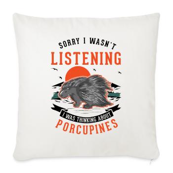 Porcupine Gift Porcupine - Sofa pillowcase 17,3'' x 17,3'' (45 x 45 cm) - natural white - Front