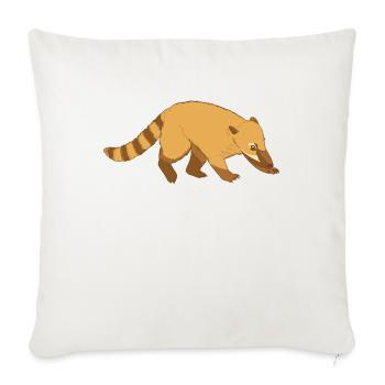 Nasenbär Coati - Sofa pillowcase 17,3'' x 17,3'' (45 x 45 cm) - natural white - Front