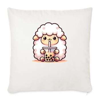 Kawaii Schafe Bubble Tea Boba Schaf - Sofakissenbezug 45 x 45 cm - Naturweiß  - Vorne