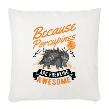 Porcupine Gift Porcupine - Sofa pillowcase 17,3'' x 17,3'' (45 x 45 cm) - natural white - Front