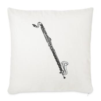Clarinette basse Cadeau Clarinettiste basse - Housse de coussin décorative 45 x 45 cm - blanc nature - Devant