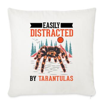 Facilement distrait par la tarentule de Tarentule - Housse de coussin décorative 45 x 45 cm - blanc nature - Devant