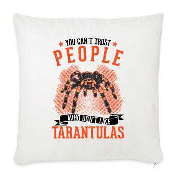 Tarantula Pet Spider Tarantula - Sofa pillowcase 17,3'' x 17,3'' (45 x 45 cm) - natural white - Front