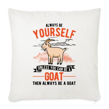Chèvres Cadeau Chèvre Hôte Chèvre - Housse de coussin décorative 45 x 45 cm - blanc nature - Devant